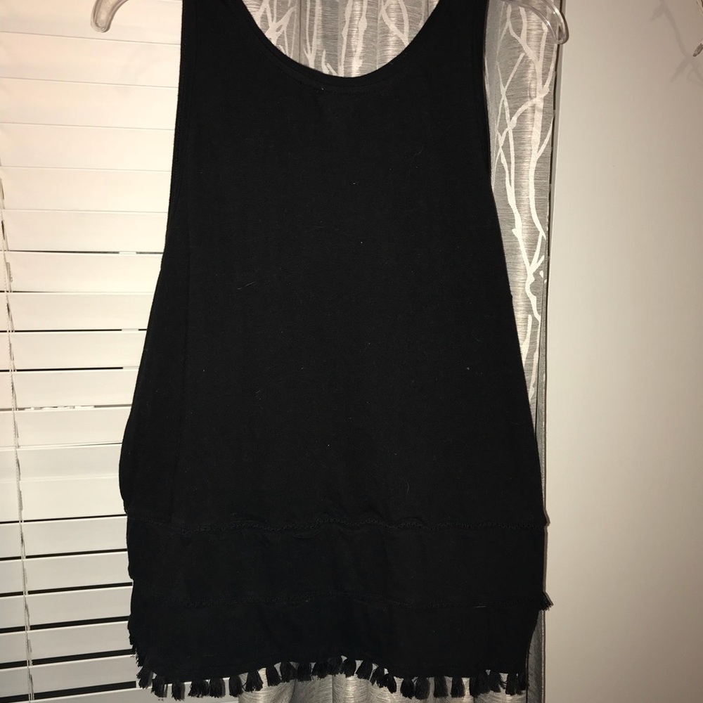Black tank top blouse